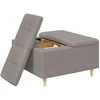 Laikymo osmanas su pagalve Taupe 80 x 80 x 45 cm audinys