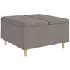 Laikymo osmanas su pagalve Taupe 80 x 80 x 45 cm audinys