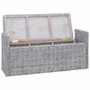 Laikymo suolas su pagalve Balta plauna 110 x 40 x 50 cm Ratanas