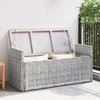 Laikymo suolas su pagalve Balta plauna 110 x 40 x 50 cm Ratanas
