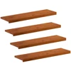 Laiptų danga 4 vnt. 90 x 25 x 2 cm Ruda Kietas ąžuolo medis
