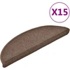 Kilimėliai laiptams, 15vnt., rudos kavos spalvos, 56x17x3cm