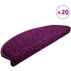 Laiptų kilimėliai, 20 vnt., 65x21x4 cm, violetiniai, pusapvaliai, dideli