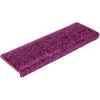 Laiptų kilimėliai, 20 vnt., 65x21x4 cm, violetiniai, stačiakampiai kraštai