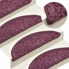 Laiptų kilimėliai, 30 vnt., 65x21x4 cm, tamsiai violetiniai, pusapvaliai, dideli