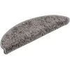 Laiptų kilimėliai, 30 vnt., pilki, 56x17x3 cm, pusapvaliai