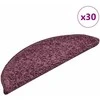 Laiptų kilimėliai, 30 vnt., 56x17x3 cm, tamsiai violetiniai, pusapvaliai