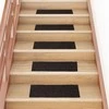 Laiptų kilimėliai, lipnūs, 30 vnt., 60x25 cm, rudi, stačiakampiai