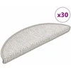 Laiptų kilimėliai Lipni Sisal-Look 30 vnt 56x17x3 cm Platina