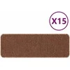 Slydimui atsparūs laiptų kilimėliai 15 pcs Geltona 60 x 25 cm