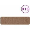 Slydimui atsparūs laiptų kilimėliai 15 pcs Geltona 75 x 20 cm