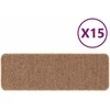 Slydimui atsparūs laiptų kilimėliai 15 pcs Geltona 60 x 25 cm