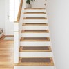Slydimui atsparūs laiptų kilimėliai 15 pcs Ruda 75 x 20 cm PP