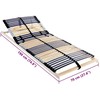 Lova Lamelinis lovos pagrindas Ruda 70 x 190 cm Kietas bukas medis