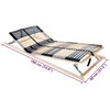 Lova Lamelinis lovos pagrindas Ruda 80 x 190 cm Kietas bukas medis