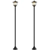 Lamp Post Set with LED Bulb 2 vnt. Juoda 16 x 16 x 156 cm