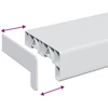 Langų palangė Balta 100 x 15 x 4,5 cm PVC
