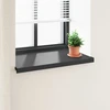 Langų palangė Juoda su medienos tekstūra 60 x 50 x 4,5 cm PVC