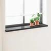 Langų palangė Juoda su medienos tekstūra 160 x 35 x 4,5 cm PVC