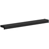 Langų palangė Juoda su medienos tekstūra 60 x 15 x 4,5 cm PVC
