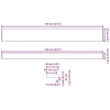 Langų palangė Ruda mediena 120 x 10 x 4,5 cm PVC
