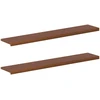 Langų palangės 2 vnt. Tamsiai rudas 160 x 25 x 2 cm
