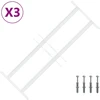 Langų saugos grotelės su 2 skersiniais 3 vnt. 43-74 cm