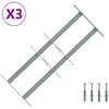 Langų saugos grotelės su 2 skersiniais 3 pcs 430-740 mm