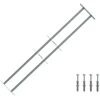 Langų saugos grotelės su 2 skersiniais 3 pcs 930-1740 mm