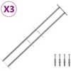 Langų saugos grotelės su 2 skersiniais 3 pcs 930-1740 mm