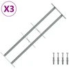 Langų saugos grotelės su 2 skersiniais 3 pcs 630-1140 mm