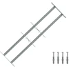 Langų saugos grotelės su 2 skersiniais 3 pcs 630-1140 mm