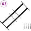 Langų saugos grotelės su 2 skersiniais 3 vnt. 43-74 cm