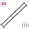 Langų saugos grotelės su 2 skersiniais 3 pcs 93-174 cm