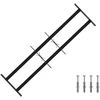 Langų saugos grotelės su 2 skersiniais 3 pcs 63-114 cm