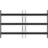 Langų saugos grotelės su 3 skersinėmis 3 pcs 43-74 cm