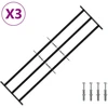Langų saugos grotelės su 3 skersinėmis 3 pcs 93-174 cm