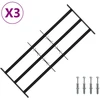 Langų saugos grotelės su 3 skersinėmis 3 pcs 63-114 cm