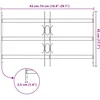 Langų saugos grotelės su 3 skersinėmis 3 vnt. 430-740 mm