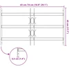 Langų saugos grotelės su 3 skersinėmis 3 pcs 43-74 cm