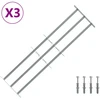 Langų saugos grotelės su 3 skersinėmis 3 pcs 930-1740 mm