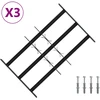 Langų saugos grotelės su 3 skersinėmis 3 vnt. 43-74 cm