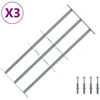 Langų saugos grotelės su 3 skersinėmis 3 pcs 630-1140 mm