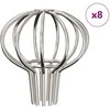 Latako lapo apsauga 8 pcs Sidabro 50 mm Nerūdijantis Plienas