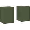 Augalų stovas 2 pcs Alyvuogių žalia 24 x 24 x 35 cm Plienas