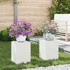 Augalų stovas 2 pcs Balta 24 x 24 x 35 cm Plienas