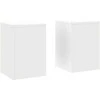 Augalų stovas 2 pcs Balta 24 x 24 x 35 cm Plienas