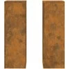 Augalų stovas 2 pcs Rūdijanti 24 x 24 x 75 cm