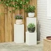 Augalų stovas 3 pcs Balta Plienas
