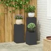 Augalų stovas 3 pcs Juoda Plienas